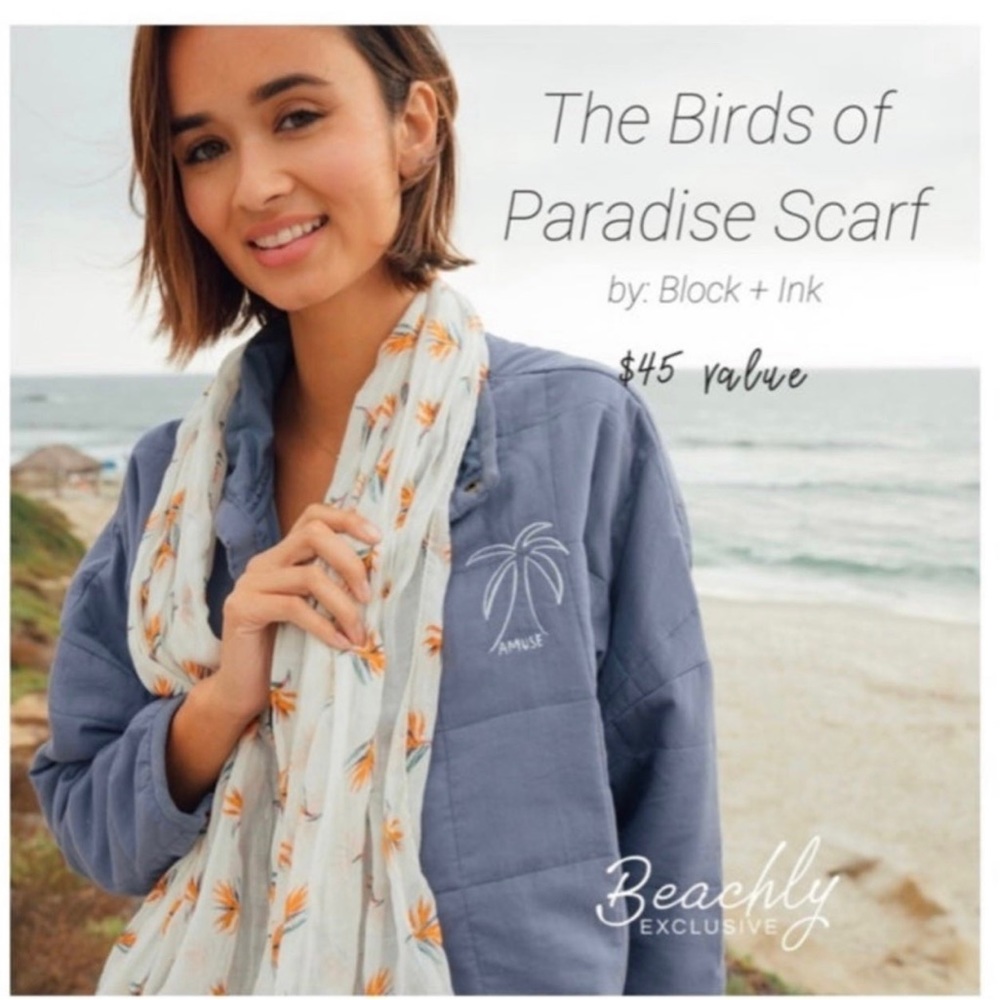 Block and Ink birds or paradise scarf